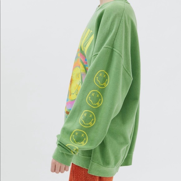 SALE! Nirvana Smile Sweatshirt L/XL Oversized - Picture 7 of 15